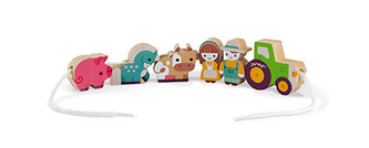 Dřevěná Provlékačka Farma Janod 11 ks od 2 let