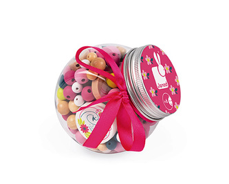 Dětské korálky na navlékání Birdy labuť Janod dřevěné sada 220 ks