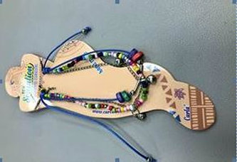 Náramek na nohu Barevné korálky