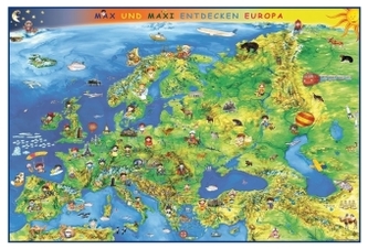 Kindereuropakarte - Max und Maxi entdecken Europa