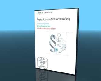 Repetitorium Amtsarztprüfung, Sinnesorgane - Gesetzeskunde - Infektionskrankheiten, DVD