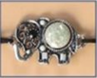 Náramek Slon žlutý korálek