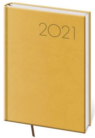 Diář 2021: Print žlutá, A5 týdenní, 145x205