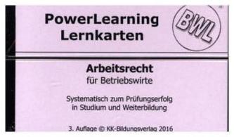 Arbeitsrecht für Betriebswirte, Lernkarten