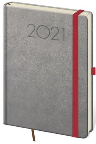 Diář 2021: New Praga šedá, A5 týdenní, 145x205