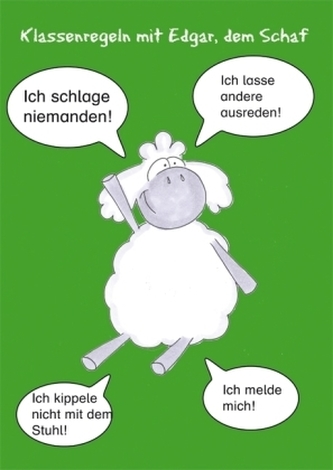 Klassenregeln mit Edgar, dem Schaf, 4 Poster