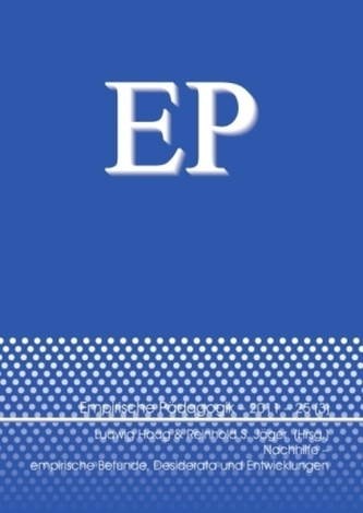 Nachhilfe - empirische Befunde, Desiderata und Entwicklungen