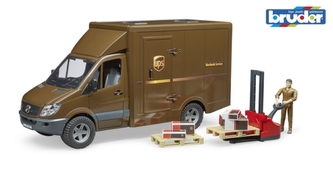Bruder MB SPRINTER UPS s řidičem a příslušenstvím