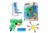 Pistole na pěnové náboje 11cm plast + náboje 2ks s broukem na kartě