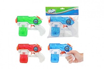 Vodní pistole plast 19cm 1 ks, 3 různé barvy