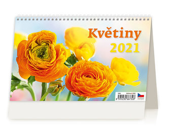 Kalendář 2021 stolní: Květiny, 226x139