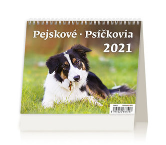 Kalendář 2021 stolní: MiniMax Pejskové/Psíčkovia, 171x139