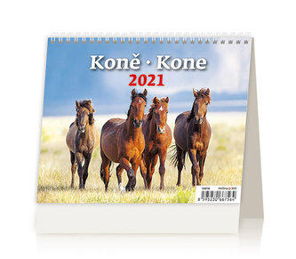 Kalendář 2021 stolní: MiniMax Koně/Kone, 171x139