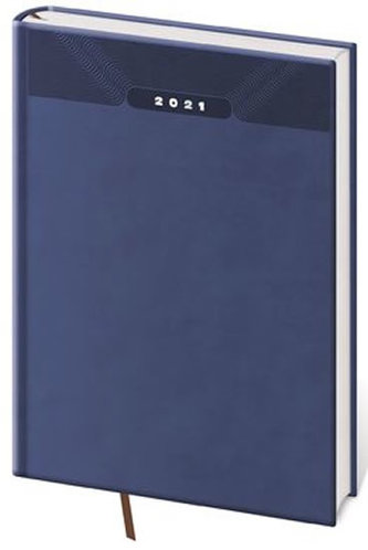Diář 2021: Print modrá, A4 denní, 210x297