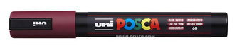 Akrylový popisovač "Posca PC-5M", vínově červená, 1,8-2,5 mm, UNI 2UPC5MFP