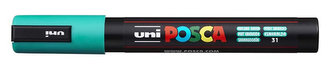 Akrylový popisovač "Posca PC-5M", smaragdově zelená, 1,8-2,5 mm, UNI 2UPC5MSMARAGD