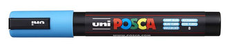 Akrylový popisovač "Posca PC-5M", světle modrá, 1,8-2,5 mm, UNI