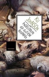 Pinselstriche auf glattem Reispapier