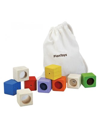 PlanToys Smyslové kostky 9ks