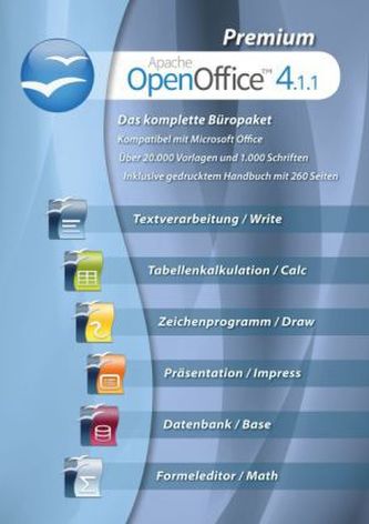 OpenOffice 4.1.1, CD-ROM + Handbuch (Premium Edition)