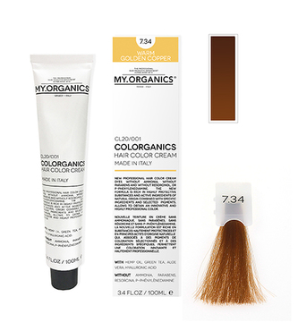 MY.ORGANICS Colorganics 100ml - 7.34 Warm Golden Copper