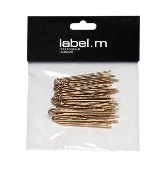 label.m Twisted U-Pin Gold 50mm (40)/Vlásenka  do U vroubkovaná zlatá 50mm 40ks