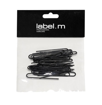 label.m Twisted U-Pin Black 50mm (40)/Vlásenka  do U vroubkovaná černá 50mm 40ks