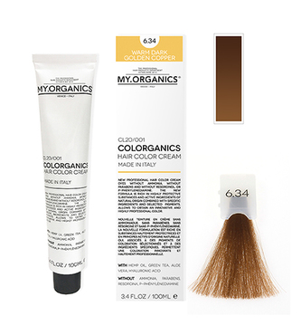 MY.ORGANICS Colorganics 100ml - 6.34 Warm Dark Golden Copper
