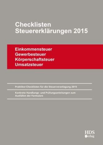 Checklisten Steuererklärungen 2015