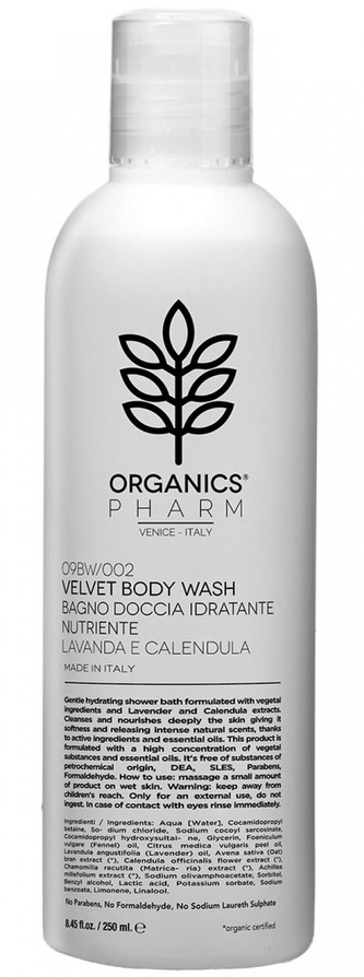ORGANICS PHARM Velvet Body Wash 250ml