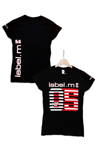 label.m Ladies BLK Round-Neck T-Shirt - SML / 10 let label.m
