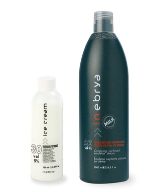30 VOL 9% OXY Inebrya 1000ml/Oxidizing Emulsion/Peroxid parfémovaný