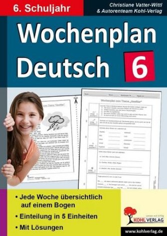 Wochenplan Deutsch, 6. Schuljahr