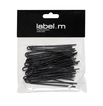 label.m Twisted U-Pin Black 70mm (40)/Vlásenka  do U vroubkovaná černá 70mm 40ks