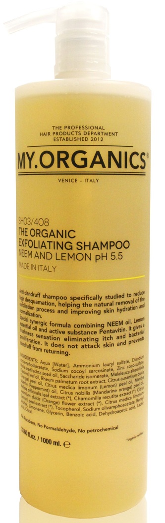 MY.ORGANICS The Organic Exfoliating Shampoo Neem And Lemon 1000ml