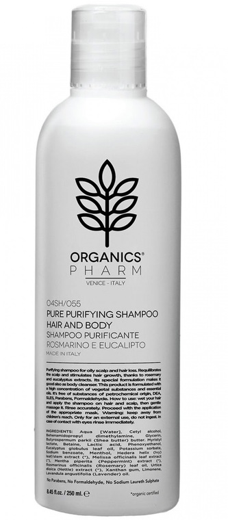 ORGANICS PHARM Pure Purifying Shampoo Hair And Body 250ml