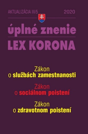 Aktualizácia III/5 2020 – Sociálne poistenie a služby zamestnanosti