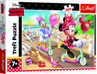 Puzzle Minnie Mouse: Na pláži/200 dílků