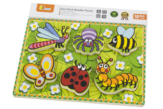 Dřevěná vkládačka extra silná - hmyz