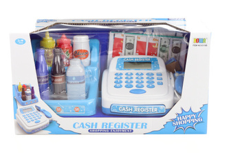 Pokladna s příslušenstvím modrá