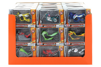 Kovový model motorky 1:24 36/bal