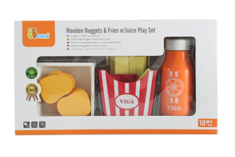 Dřevěná sada jídlo