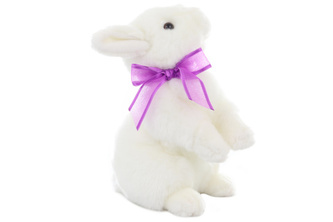 Plyš Králík s mašlí 25 cm