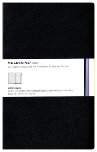 Moleskine Volant, Large Size, Address-Book, black