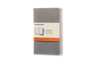Moleskine Cahier A6, liniert, grau, 3er-Set