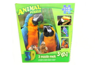 Puzzle 3D Ptáci 3v1