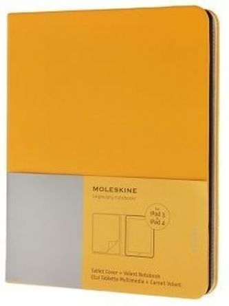 Moleskine Slim Cover iPad 3&4 sonnengelb, mit Notizblock