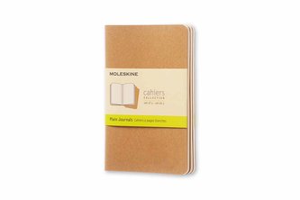Moleskine Cahier A6, blanko, Kraft/Natur, 3er-Set