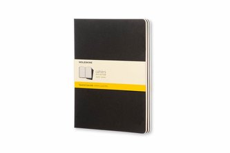 Moleskine Cahier XL, kariert, schwarz, 3er-Set