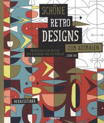 Schöne Retro-Designs zum Ausmalen